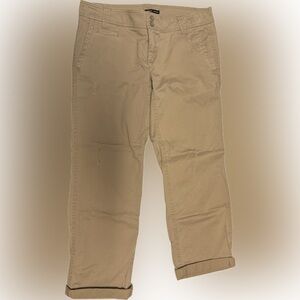 New York & Company Tan Cropped Pants | Sz 10